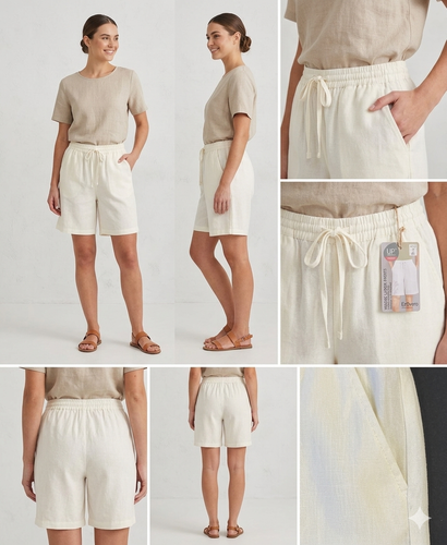 شلوارک کوتاه یا شورتک سفید برند UP2FASHION سایز 44