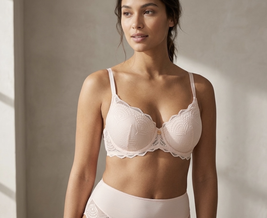 سوتین برند SYLVIE MEIS سایز ۷5C و 80B صورتی کاپدار