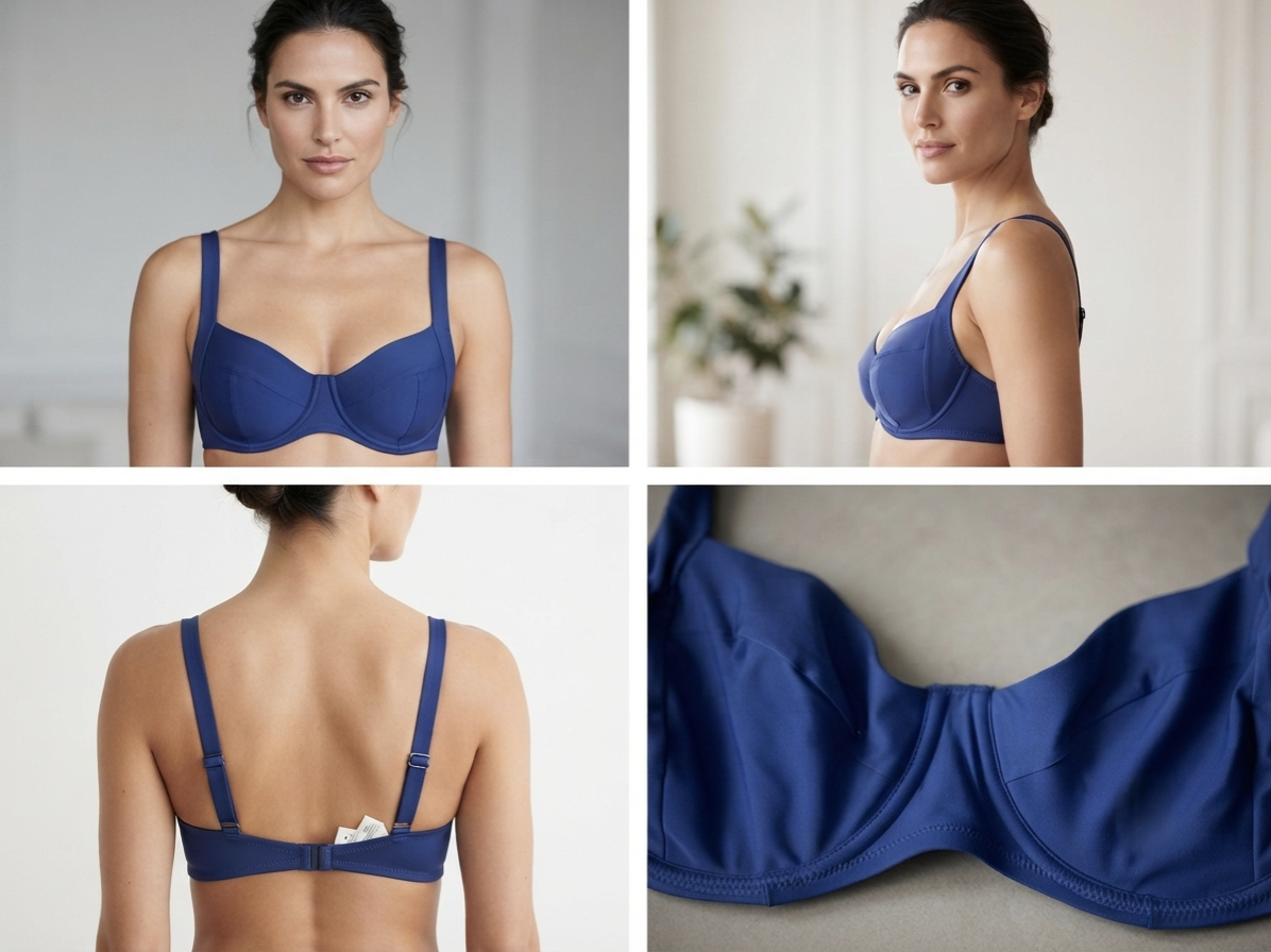نیم تنه بیکینی مدل فنردار برند UP2FASHION سایز ۴۴/۴۶ و ۴۸/۵۰