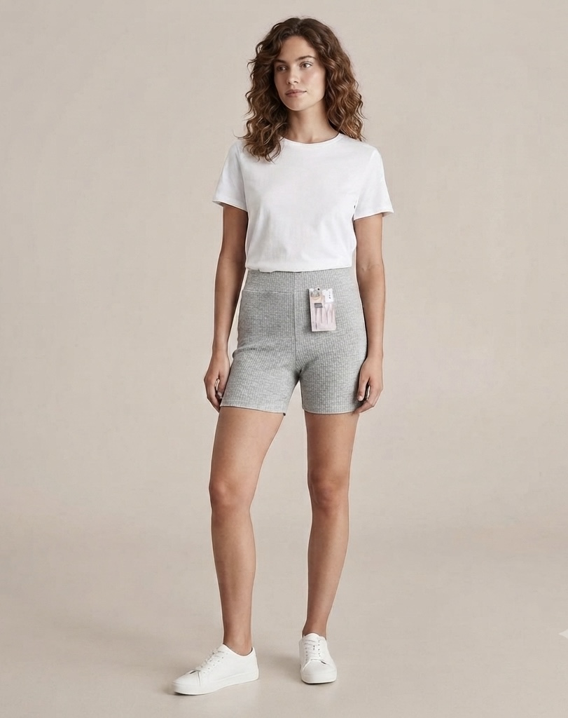 بایکر طوسی جنس نخی کبریتی برند UP2FASHION سایز ۳۶/۳۸، ۴۰/۴۲، ۴۴/۴۶