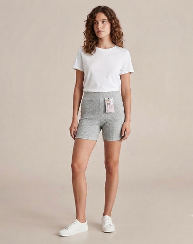 بایکر طوسی جنس نخی کبریتی برند UP2FASHION سایز ۳۶/۳۸، ۴۰/۴۲، ۴۴/۴۶