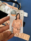 سوتین برند UP2FASHION سایز 75B , 85B , 80C , 75C نخی کاپدار بدون فنر با کاپ متحرک کرم و مشکی و سفید