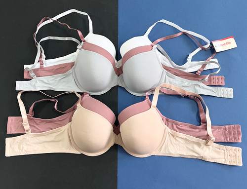 سوتین کاپ نازک فنردار برند اسمارا esmara سایز 85C و 80B کرم و صورتی