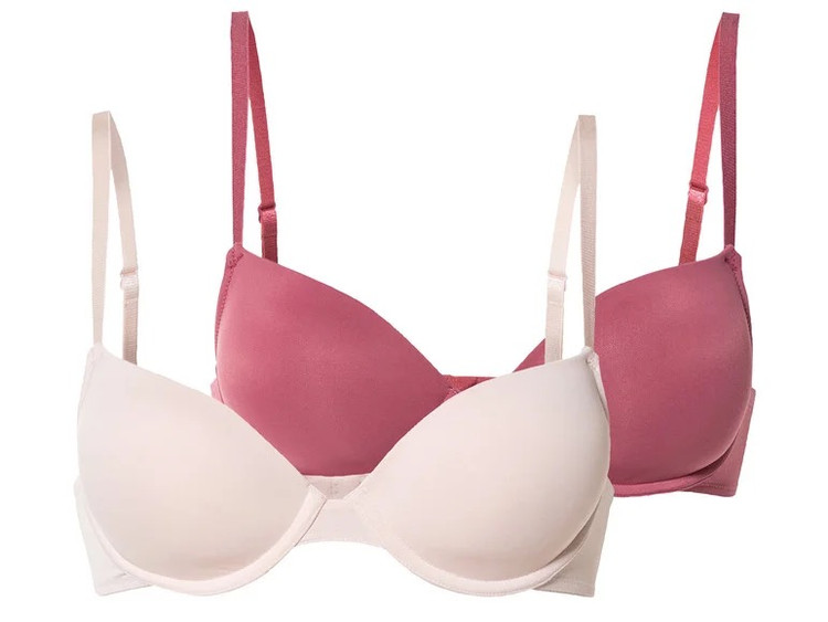 سوتین کاپ نازک فنردار برند اسمارا esmara سایز 85C و 80B کرم و صورتی